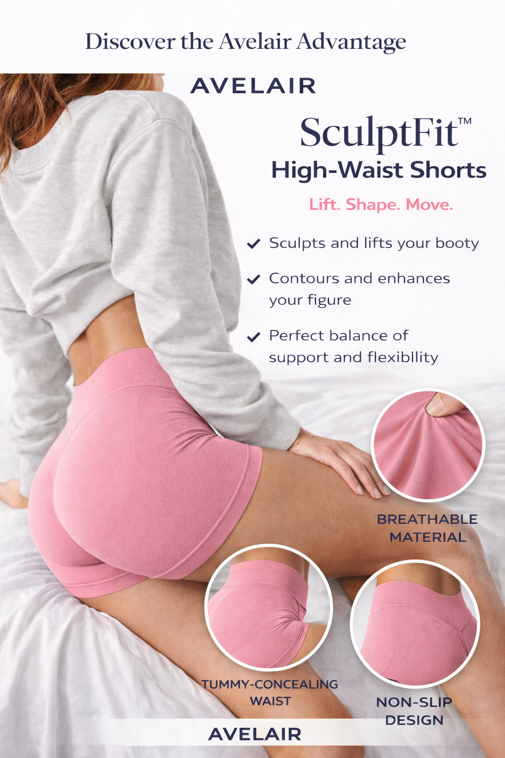 AVELAIR Sculpt™ High-Waist Shorts